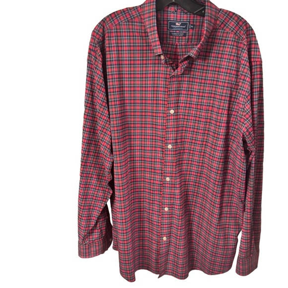 Vineyard Vines Men’s Performance Stretch Tartan Shirt Button Down L/S Size XXL - Picture 1 of 7